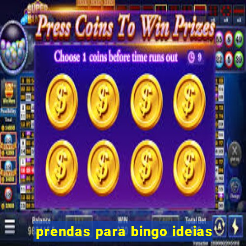 prendas para bingo ideias